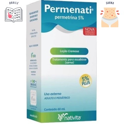 Permenati 5% (50mg) loção cremosa 60ml
